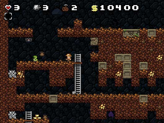 ></P><P>“Legends speak of a Colossal Cave that extends deep underground, so twisted by time that its passages shift like the sand under which it lies… the Cave is said to be filled with fabulous treasures, but also incredible danger!”</P><P>Spelunky is a cave exploration / treasure hunting game where the goal is to grab as much treasure from the cave as possible. Every time you play the cave’s layout will be different. Use your wits, your reflexes, and the items available to you to survive and go ever deeper!  Perhaps at the end you may find what you’re looking for…</P><P><EMBED type=