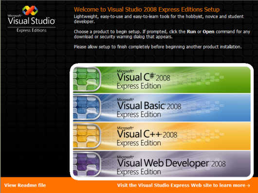Visual studio 2008 express ed