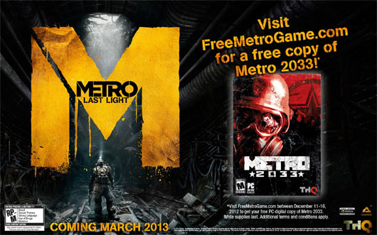 Get a copy of Metro 2033 for Free!